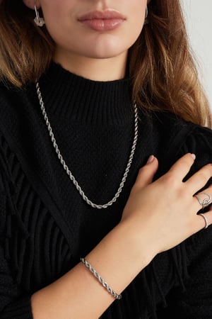 unisex necklace thick twisted 60cm - Gold color-4.5mm h5 Picture3